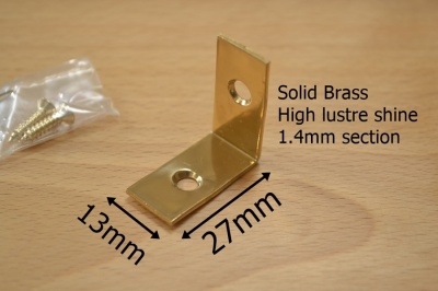 Brass Corner Brace 1'' - Polished Brass